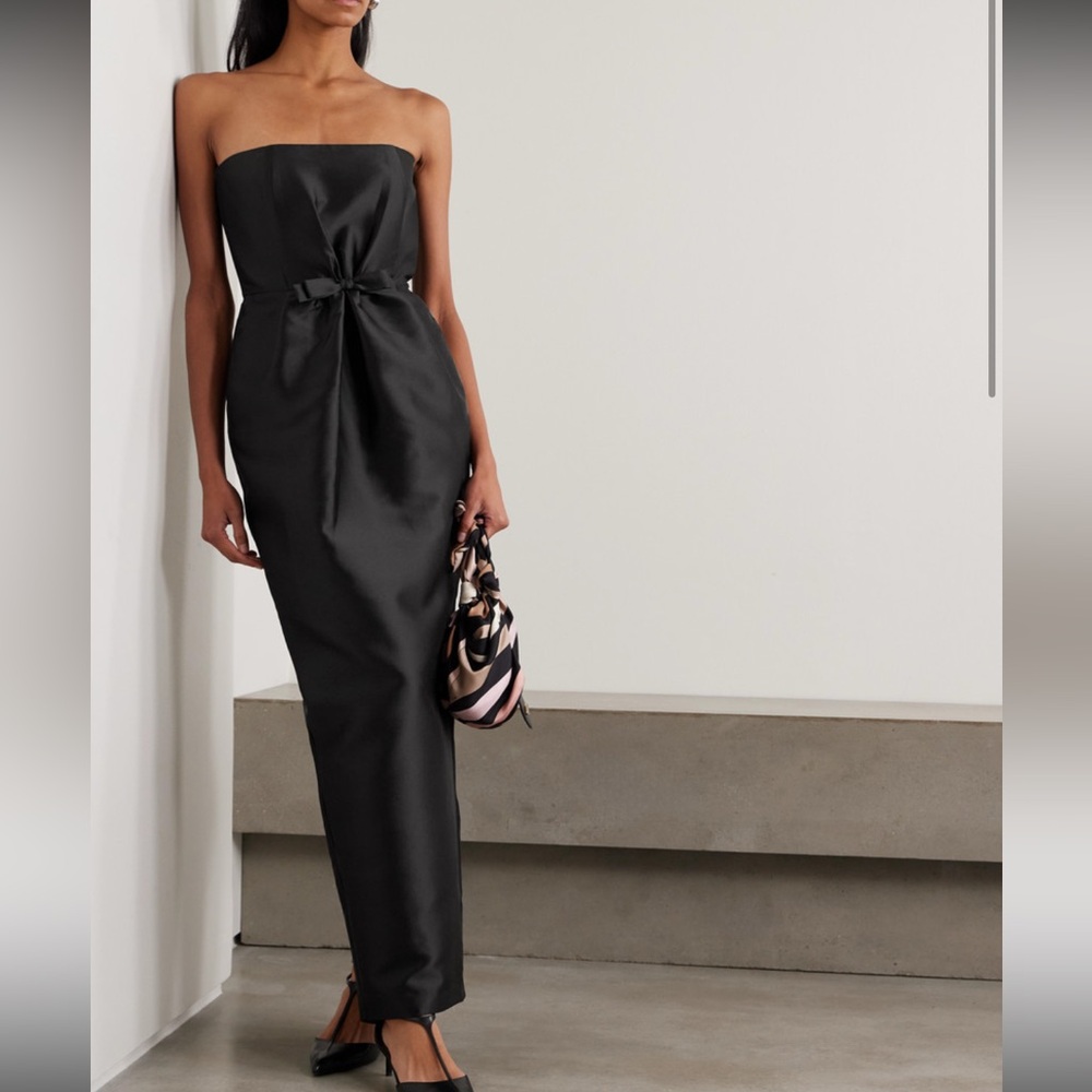 Bernadette Black Lenette Strapless Gown